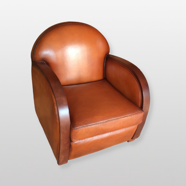 Fauteuil Bois - Marron clair - 3quarts